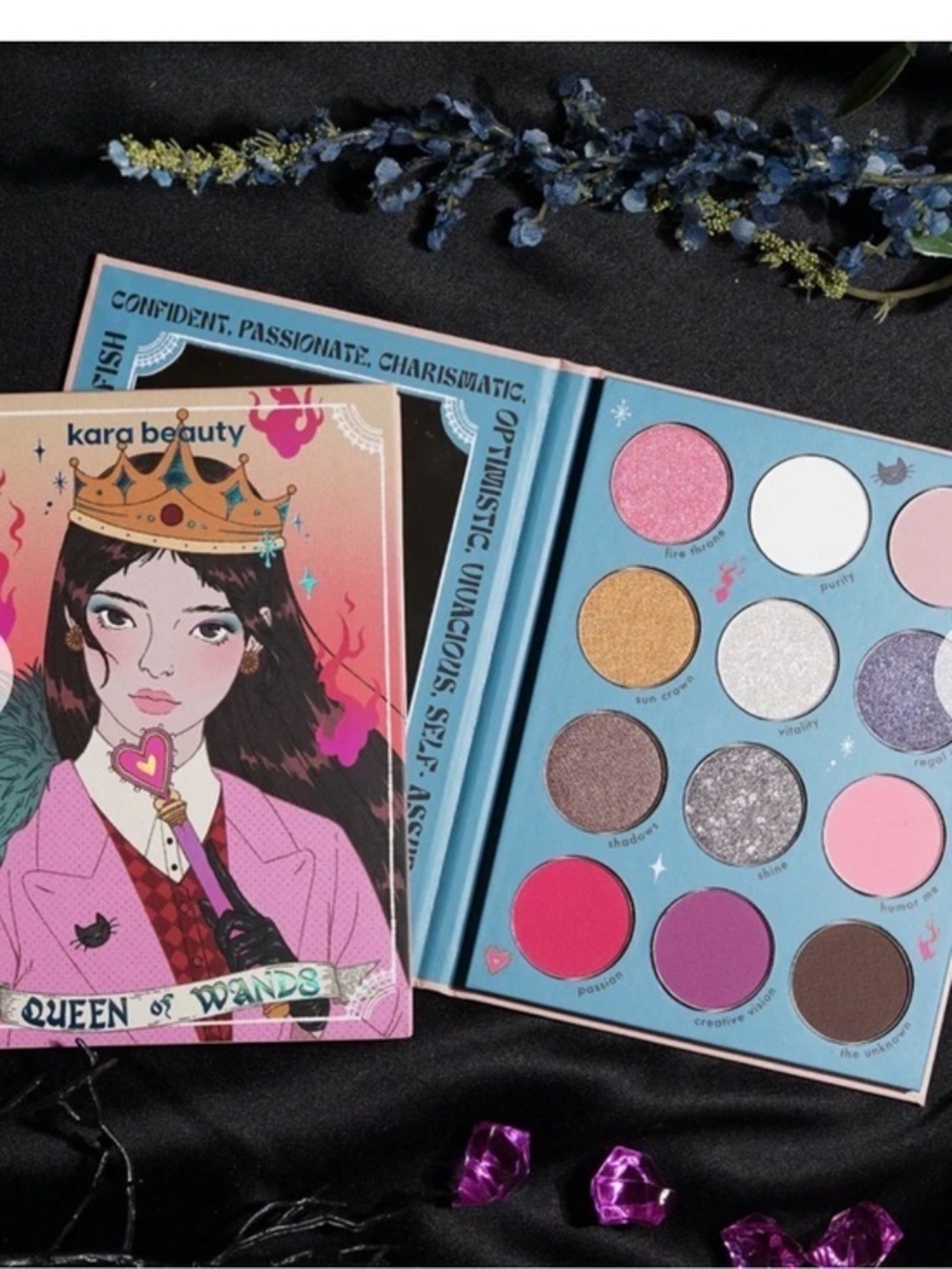 Kara Beauty Queen of Wands Eyeshadow Palette - Pink & Gold